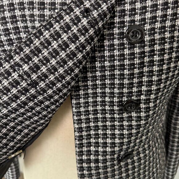 Giorgio Sant' Angelo Women's Blazer, Size 12, Bow & Buttons, Black & White - Picture 9 of 16